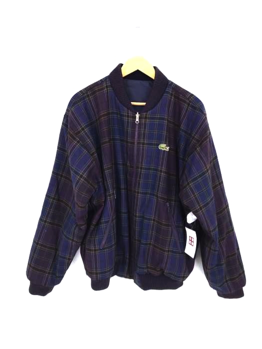 LACOSTE(ラコステ) 70代年後期~80年代中期 フランス製 チェック柄リバーシブルジップアップブルゾン メンズ アウター