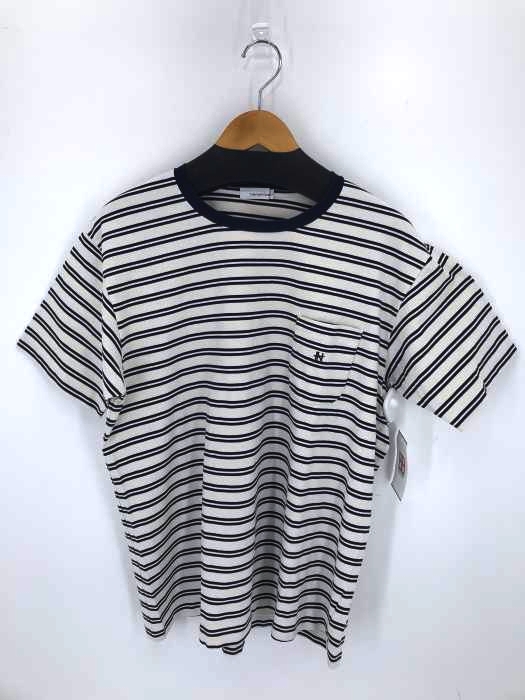 nanamica(ナナミカ) ボーダー ポケット付 クルーネック半袖Tシャツ メンズ トップス