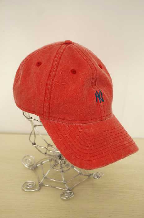 NEW ERA (ニューエラ) ミニNYロゴ刺繍ウォッシュ加工6パネルキャップ メンズ 帽子