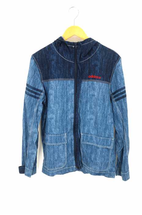 adidas neo label （アディダスネオレーベル） インディゴバイカラージップアップパーカー メンズ トップス