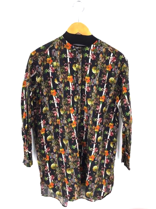 rukkilill（ルッキリル） 花柄 ハーフボタン シャツワンピース レディース ワンピース