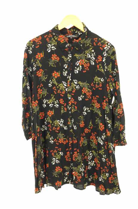 ZARA WOMAN （ザラ ウーマン） 総柄シャツチュニック レディース ワンピース
