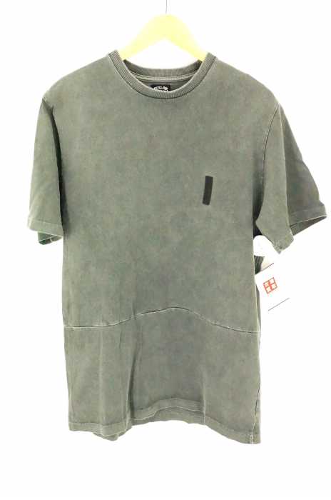 FULL BK（フルビーケー） ロゴ USED加工 クルーネック切替Tシャツ メンズ トップス