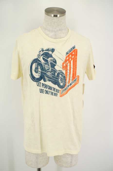 Johnson Motors inc. （ジョンソンモータース） プリント入り半袖Tシャツ メンズ トップス