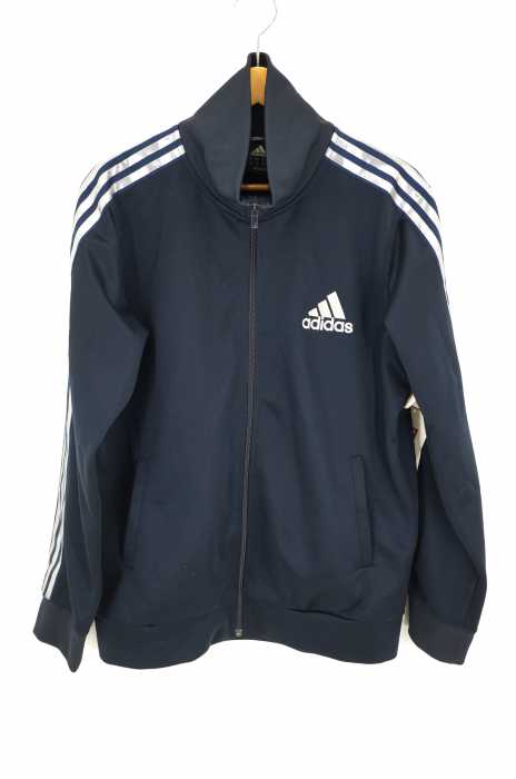 adidas (アディダス) ロゴ刺繍 ゴールドライン ウォームアップジャケット メンズ アウター