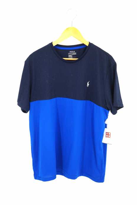Polo by RALPH LAUREN （ポロバイラルフローレン） ポニー刺繍 バイカラークルーネックTシャツ メンズ トップス
