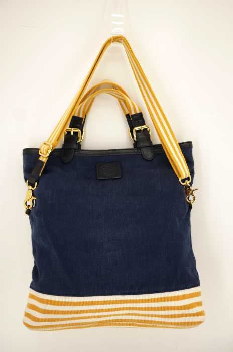 TORY BURCH（トリーバーチ） 2way ボーダー切替デニムショルダーバッグ レディース バッグ