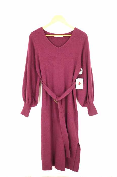 moussy （マウジー） BELTED V／N KNIT ドレス  Vネックニットワンピース レディース ワンピース