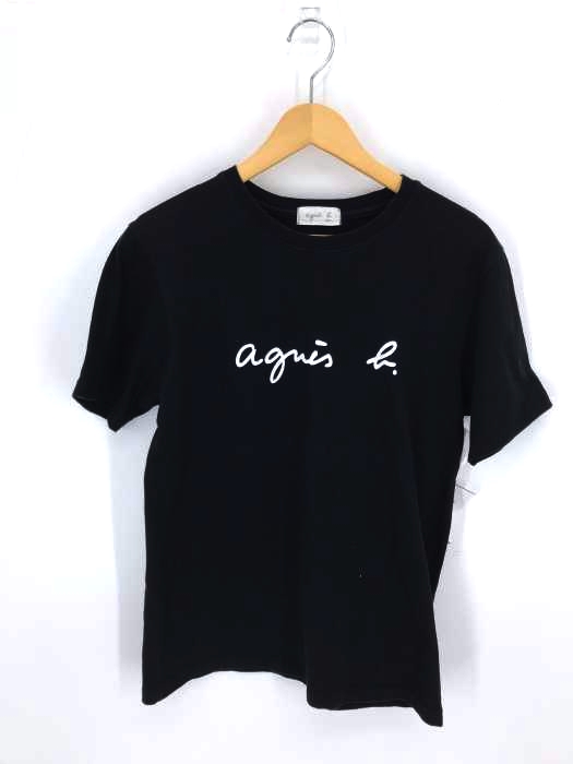agnes b.（アニエスベー） ロゴプリント 半袖 クルーネックTシャツ レディース トップス