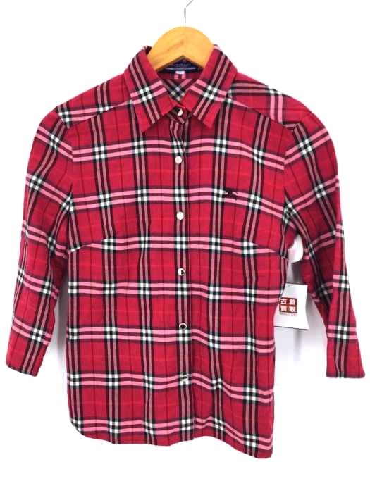 BURBERRY BLUE LABEL（バーバリーブルーレーベル） ノバチェック七分袖スナップボタンシャツ レディース トップス