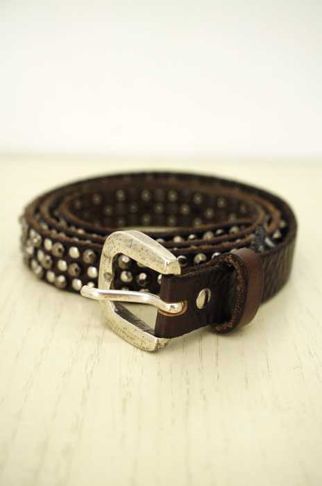 martinica () スタッズレザーベルト レディース ファッション雑貨