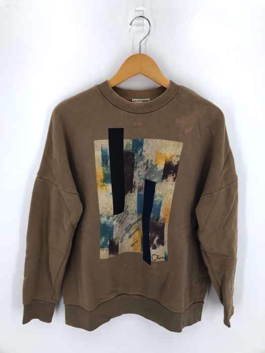 CLANE HOMME(クラネオム) 裏起毛 モザイクプリントスウェット メンズ トップス