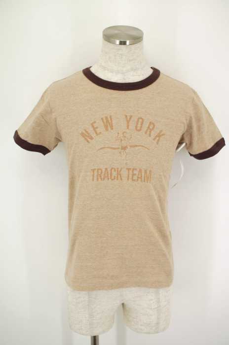 Champion （チャンピオン） プリント入りリブ半袖Tシャツ メンズ トップス