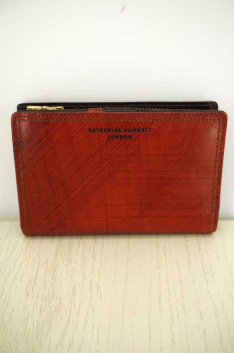 KATHARINE HAMNETT LONDON （キャサリンハムネットロンドン） 二つ折りレザーウォレット レディース ファッション雑貨