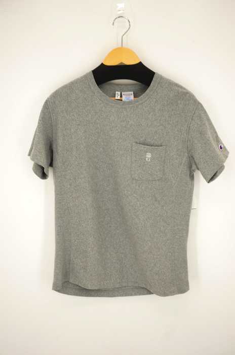 MR.GENTLEMAN × Champion（ミスタージェントルマン × チャンピオン） reverse weave 胸ポケット付きTシャツ メンズ トップス