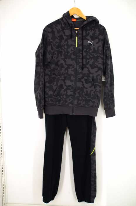 PUMA(プーマ) カモ柄 ジップアップパーカー スウェットパンツ セットアップ メンズ セットアップ