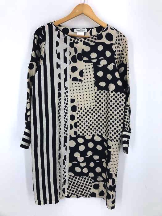 MAXMARA（マックスマーラ） 白タグ 総柄シルクワンピース レディース ワンピース