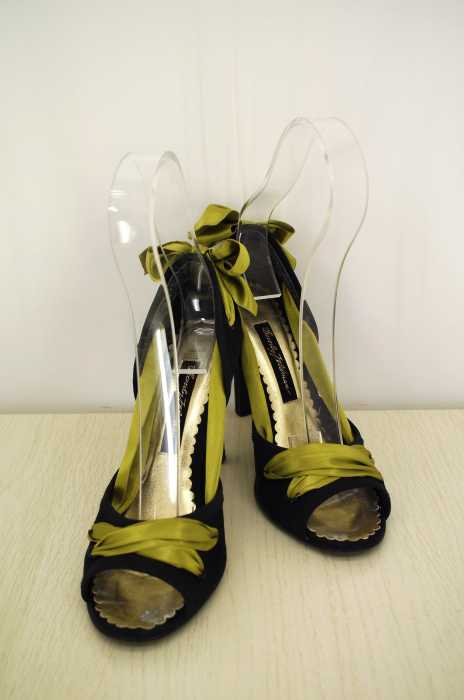 Beverly Feldman （） レースアップバックリボンオープントゥーパンプス レディース シューズ