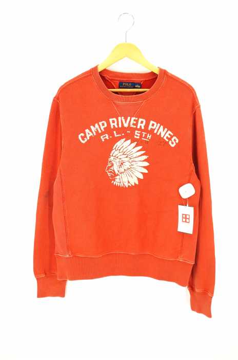 POLO RALPH LAUREN （ポロラルフローレン） ラバープリント リバースウィーブ クルーネックスウェット メンズ トップス