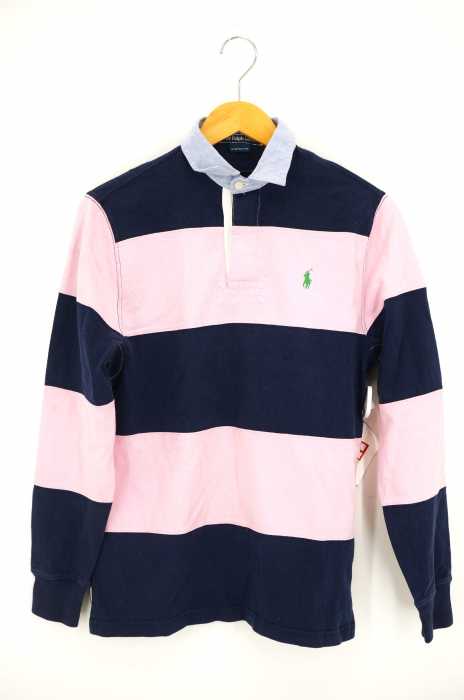 Polo by RALPH LAUREN （ポロバイラルフローレン） 刺繍入り ボーダー柄 ラガーシャツ メンズ トップス
