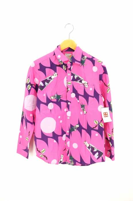 MANNINE シャツ mannine（マンナイン） 総柄プリントシャツ レディース トップス