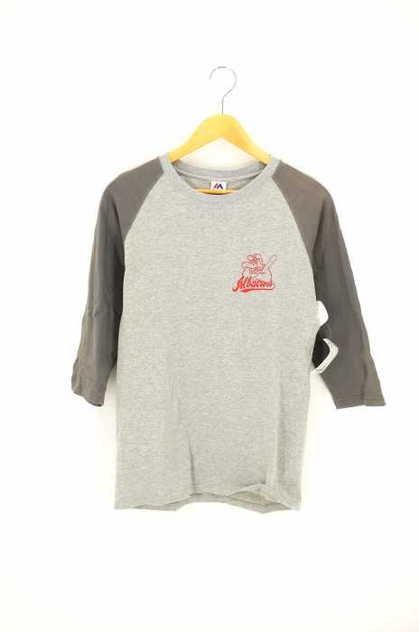 Majestic ATHELETIC（マジェスティックアスレチック） プリント入り七分袖Tシャツ メンズ トップス