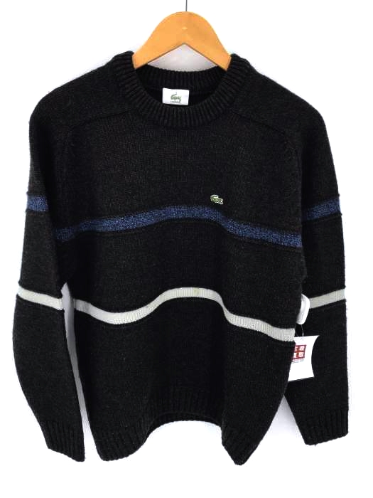 LACOSTE（ラコステ） ブランドロゴ刺繍入りウール混ニットセーター メンズ トップス