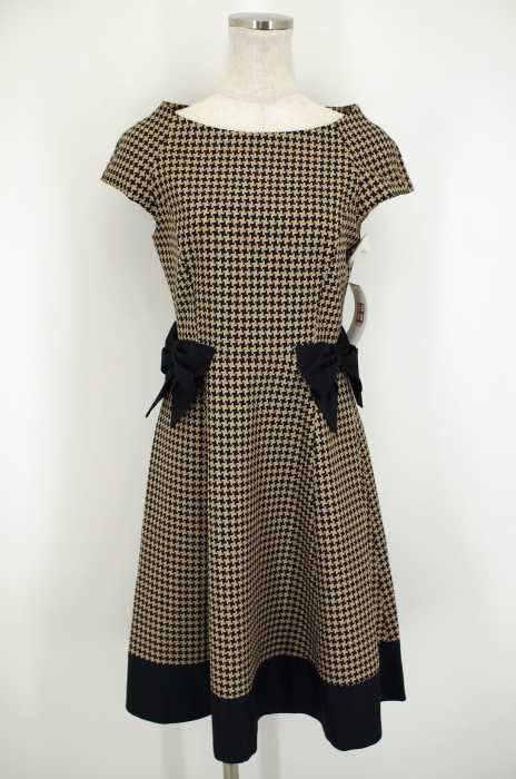 Strawberry Fields ストロベリーフィールズ 千鳥柄ハーフスリーブワンピース レディース ワンピース ブランド古着買取販売バズストア