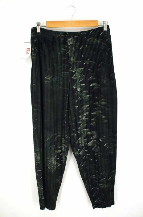 HOMME PLISSÉ ISSEY MIYAKE (オムプリッセ イッセイミヤケ) 総柄プリーツパンツ メンズ パンツ