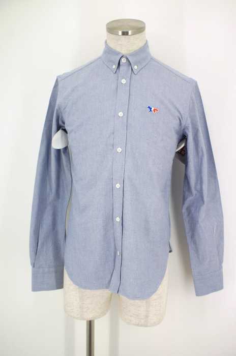MAISON KITSUNE　メゾンキツネ Button Down Classic Tricolour Fox Oxford Shirt ロゴ刺繍 ボタンダウン メンズ トップス