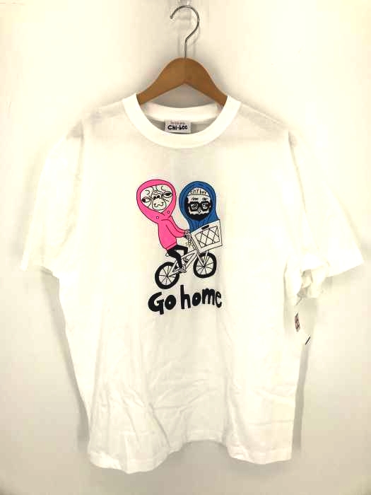 CHI-BEE（チービー） プリントクルーネック半袖Tシャツ メンズ トップス