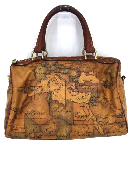 Alviero Martini () マップ柄 2WAY レザーハンドバッグ レディース バッグ