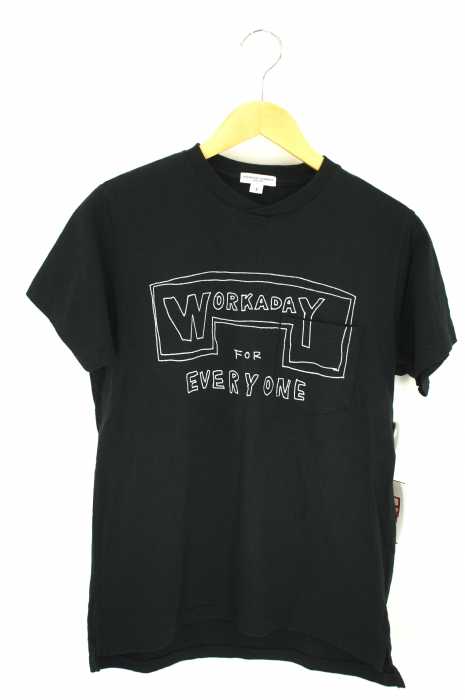 ENGINEERED GARMENTS NEW YORK（エンジニアド ガーメンツ） プリンテッドクロスクルーネックTシャツ WORKADAY FOR EVERYONE メンズ トップス