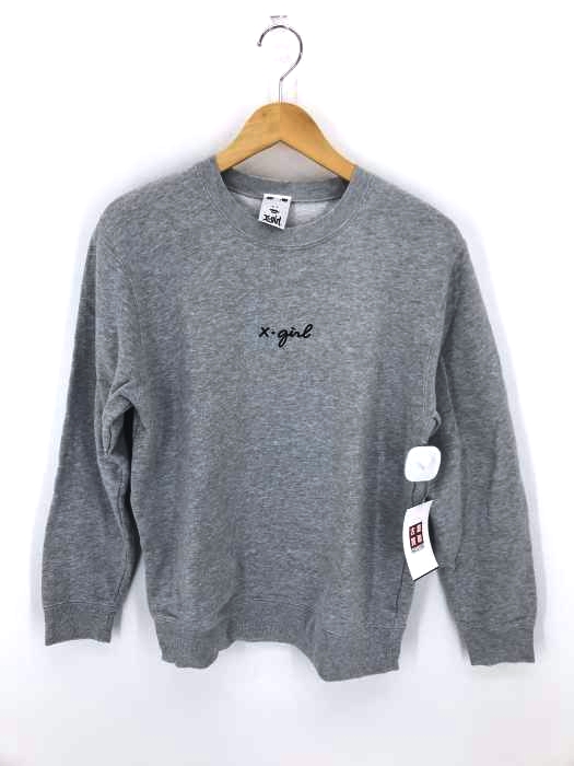 X-girl(エックスガール) CURSIVE LOGO CREW NECK SWEAT レディース トップス