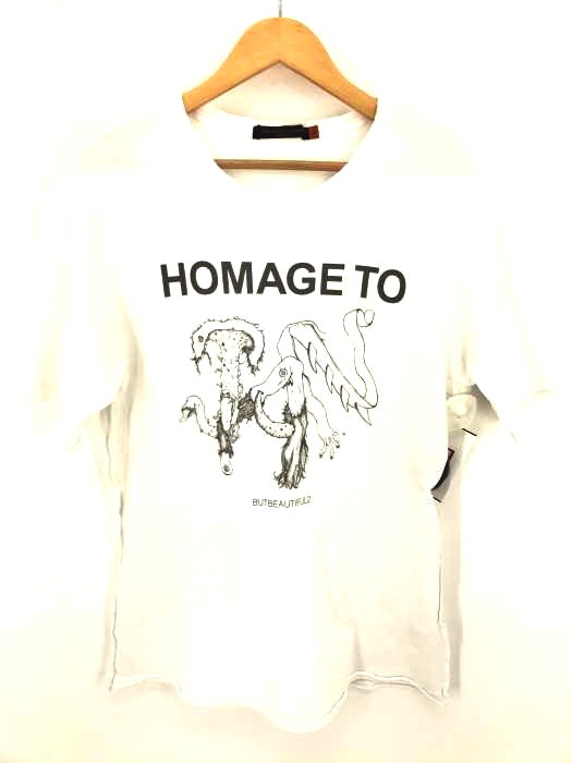 UNDERCOVER（アンダーカバー） HOMAGE TO BUTBEAUTIFUL2 切りっぱなし クルーネックTシャツ メンズ トップス
