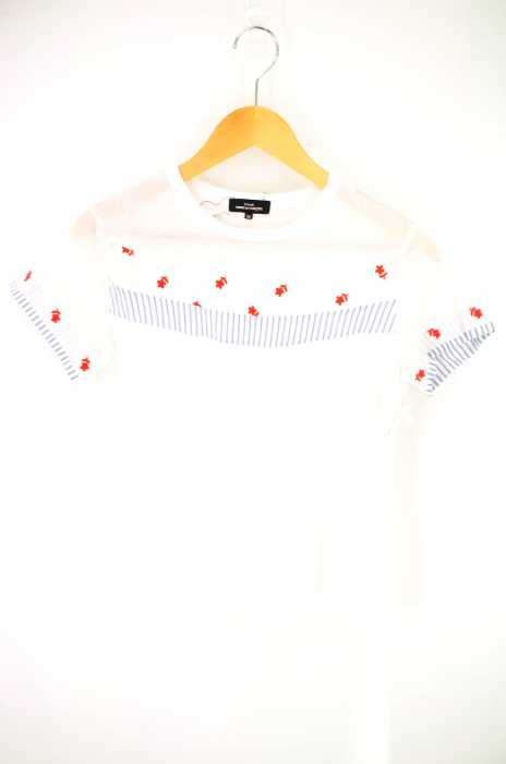 tricot COMME des GARCONS （トリココムデギャルソン） AD2015 刺繍入り ブラウス切替 レディース トップス