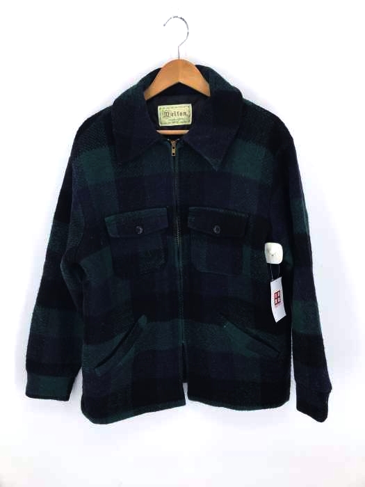 melton（メルトン） USA製 チェック柄 ジップアップジャケット メンズ アウター