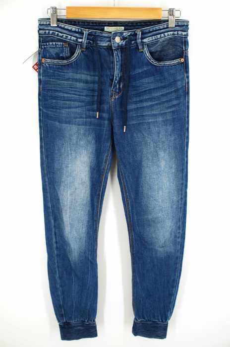 PULL&BEAR () 裾リブデニムパンツ レディース パンツ