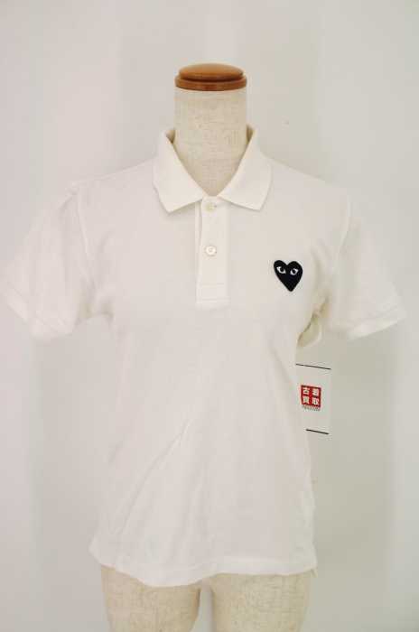 PLAY COMME des GARCONS (プレイコムデギャルソン) AD2011 ロゴワッペン半袖ポロシャツ レディース トップス