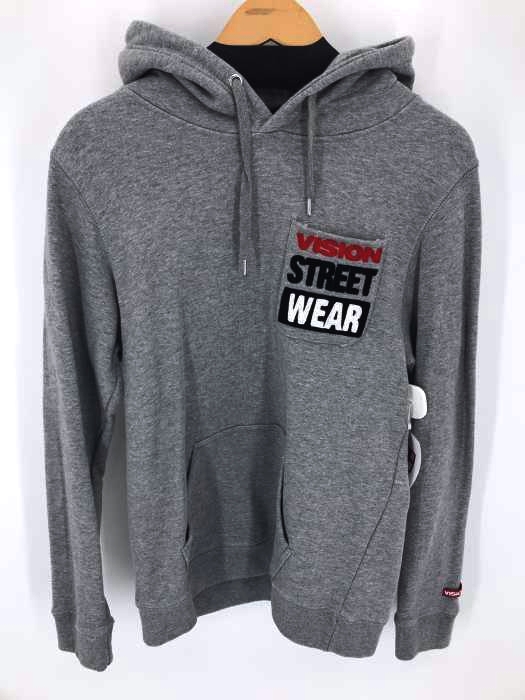 Vision Street Wear ヴィジョンストリートウェア ブランドロゴワッペン プルオーバー長袖ロングスリーブパーカー メンズ ト ブランド古着買取販売バズストア Vision Street Wear ヴィジョンストリートウェア ブランドロゴワッペン プルオーバー長袖ロングスリーブパーカー メンズ ト ブランド古着買取販売バズストア