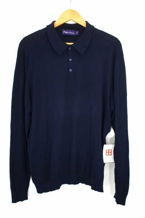 RALPH LAUREN PURPLE LABEL（ラルフローレンパープルレーベル） ニットポロシャツ 最高級ライン メンズ トップス