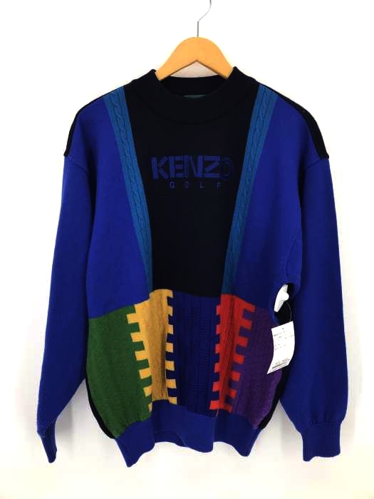 KENZO GOLF(ケンゾーゴルフ) ブランドロゴ刺繍入りニットセーター メンズ トップス