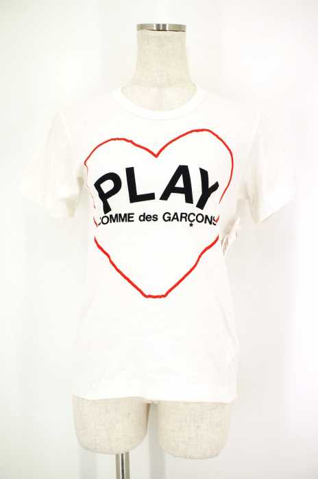 PLAY COMME des GARCONS (プレイコムデギャルソン) ブランド入り半袖Tシャツ レディース トップス