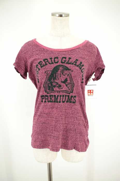 HYSTERIC GLAMOUR (ヒステリックグラマー) プリント入りパイルカットソー レディース トップス
