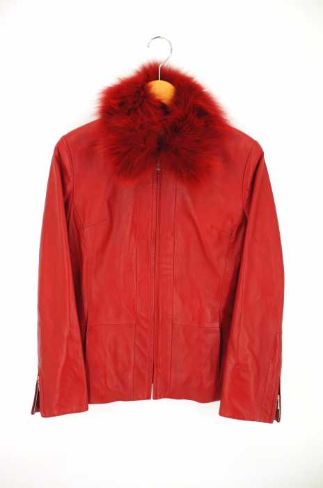 BALMAIN（バルマン） OLD レザージャケット フォックスファー レディース アウター