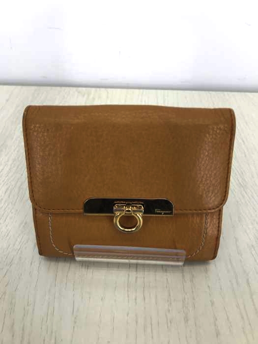 Salvatore Ferragamo(サルヴァトーレフェラガモ) ガンチーニ レザー 二つ折り財布 レディース 財布・ケース