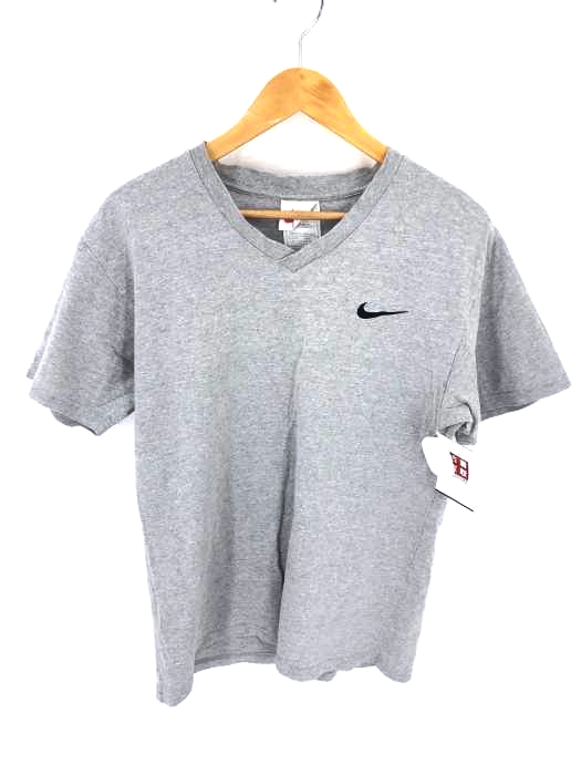 NIKE（ナイキ） 銀タグ Vネック ブランドロゴ刺繍入り半袖Tシャツ メンズ トップス