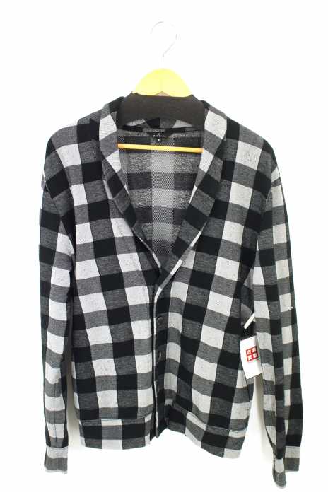 PS Paul Smith (ピーエスポールスミス) ショールカラーブロックチェックカーディガン メンズ トップス