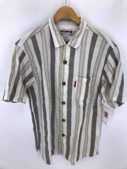 LUCKYSTRIKE（ラッキーストライク） 企業ロゴ LUCKY STRIKE ラッキーストライク オープンカラーシャツ メンズ トップス