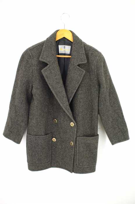 AQUASCUTUM (アクアスキュータム) メルトン ダブルブレスト メタルボタン レディース アウター